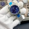 Branded Watch With Date Adjustment (Dark Blue)