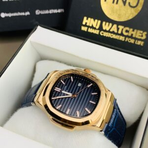 PP Leather Straps (Blue Strap Copper Case Inner Blue)
