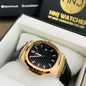 PP Leather Straps (Black Strap Copper Case Inner Black)
