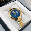 Plain Dial Date and Day Working Two Tone Blue