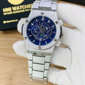 HB Classic Skeleton With Date Working (Silver Blue)