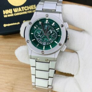 HB Classic Skeleton With Date Working (Silver Green)
