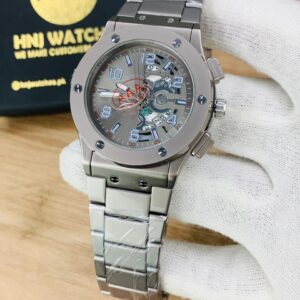 HB New Design Matte Finish Half Skeleton  ( Silver)