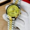 Semi Automatic Twelve Stone Date Working Model Regular (Two Tone Inner Gold)