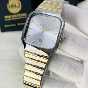 ORIGINAL SKMEI 9361 Luxury Square Men’s Quartz Watch –Two Tone